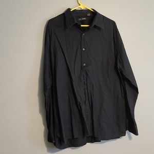 Men's button down shirt black